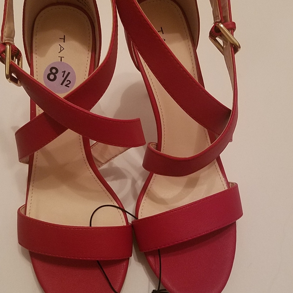 Tahari Red Strappy Sandals